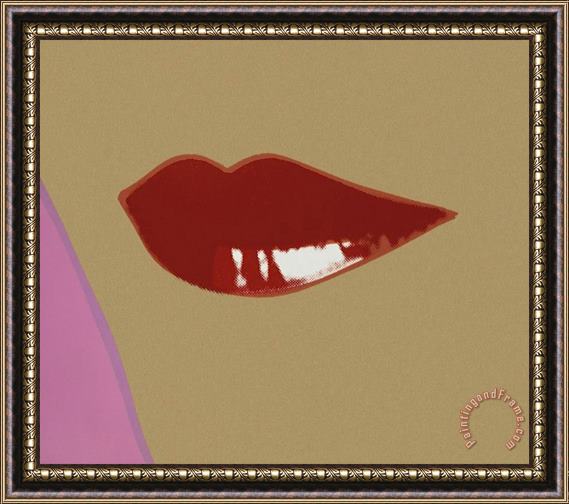 Andy Warhol Page From Lips Book C 1975 Framed Painting