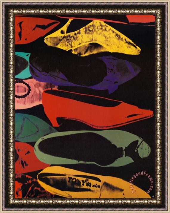 Andy Warhol Shoes 1980 Framed Painting