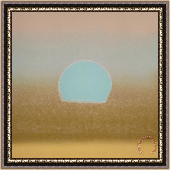 Andy Warhol Sunset C 1972 Gold Blue Framed Print