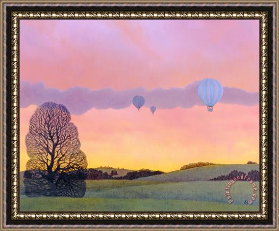 Ann Brian Balloon Race Framed Painting