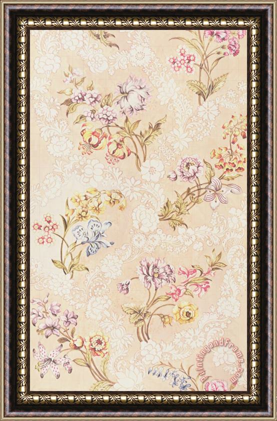 Anna Maria Garthwaite Floral design with peonies lilies and roses Framed Painting