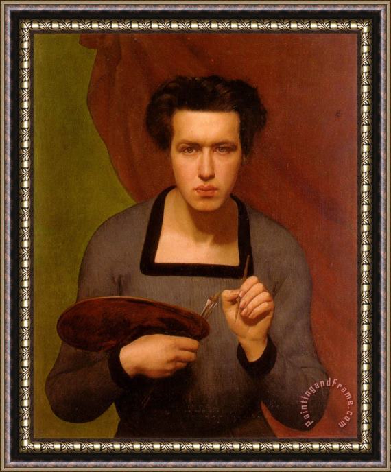 Anne Francois Louis Janmot Portrait of The Artist Framed Print