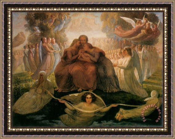 Anne Francois Louis Janmot The Poem of The Soul Divine Genesis Framed Painting