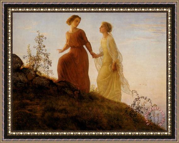 Anne Francois Louis Janmot The Poem of The Soul on The Mountain Framed Painting