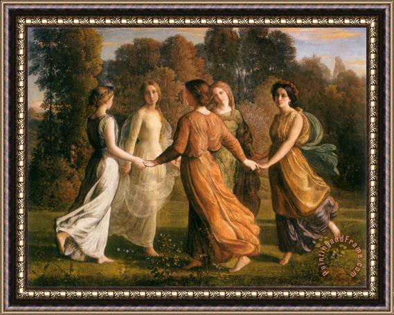 Anne Francois Louis Janmot The Poem of The Soul Rays of The Sun Framed Print