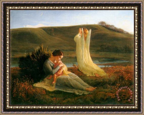 Anne Francois Louis Janmot The Poem of The Soul The Angel And The Mother Framed Print