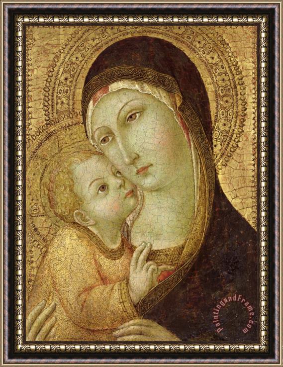 Ansano di Pietro di Mencio Madonna and Child Framed Painting