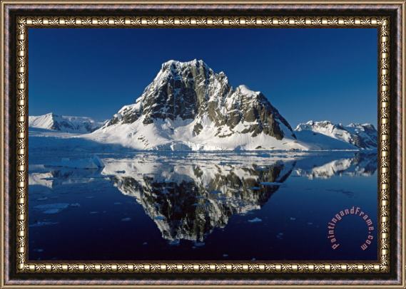 Antarctica Reflections with ice Framed Painting