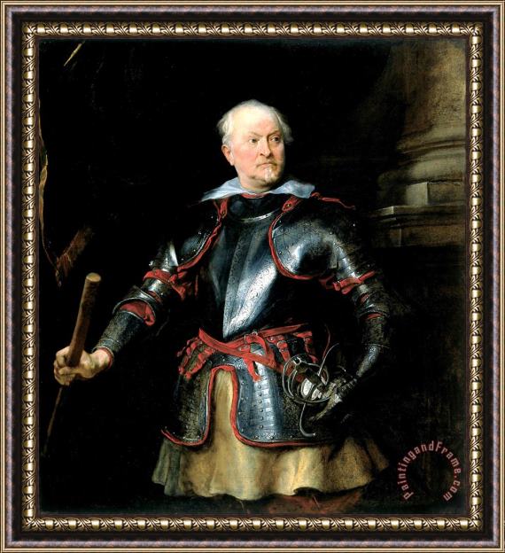 Anthonie Van Dyck Portrait of a a Man in Armor Framed Print