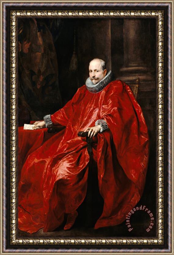 Anthonie Van Dyck Portrait of Agostino Pallavicini Framed Painting