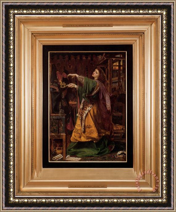 Anthony Frederick Sandys Morgan Le Fay Framed Painting