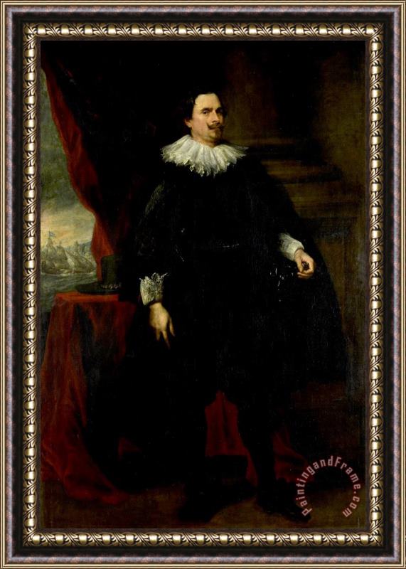 Anthony van Dyck Portrait of a Man From The Van Der Borght Family, Perhaps Francois Van Der Borght Framed Painting