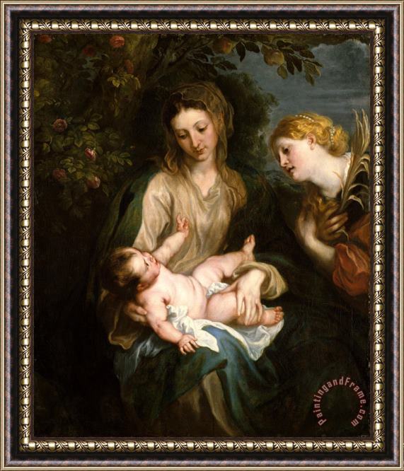 Anthony van Dyck Virgin And Child with Saint Catherine of Alexandria Framed Print