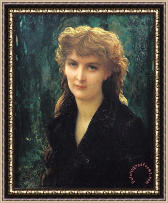 Antoine Auguste Ernest Hebert Baronness Eleonore dUckermann Framed Painting