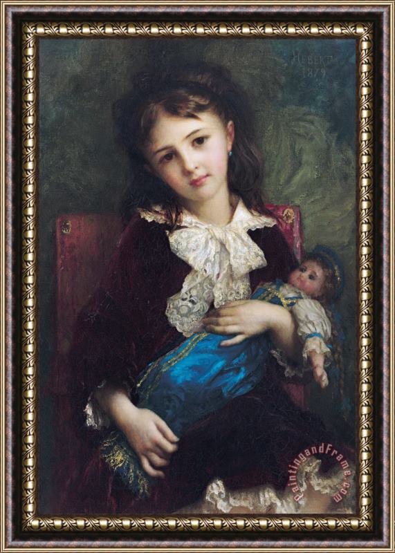 Antoine Auguste Ernest Hebert Portrait of Catherine du Bouchage Framed Print