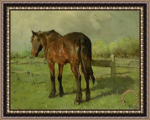 Anton Mauve Paard Framed Painting