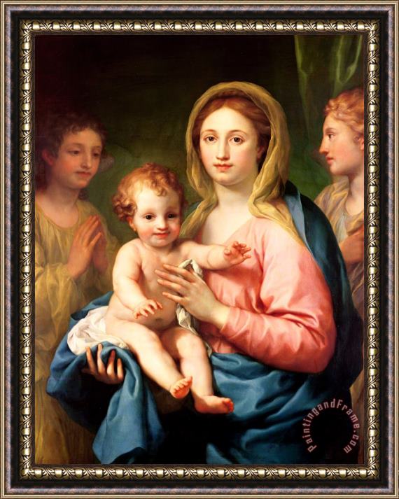 Anton Raphael Mengs Madonna And Child with Two Angels Framed Print