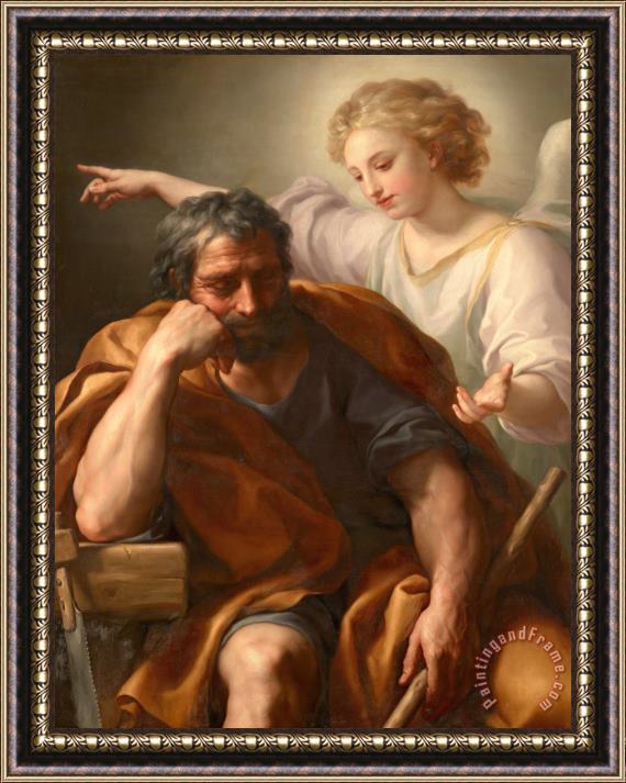 Anton Raphael Mengs The Dream of St. Joseph Framed Painting