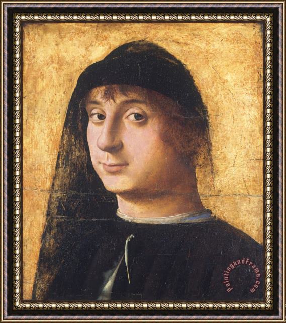 Antonello da Messina Portrait of a Young Gentleman Framed Painting