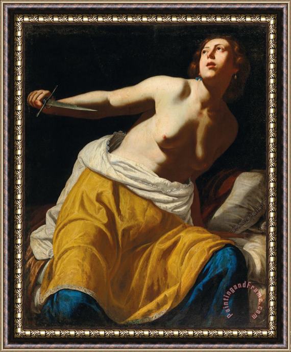 Artemisia Gentileschi Lucretia Framed Painting