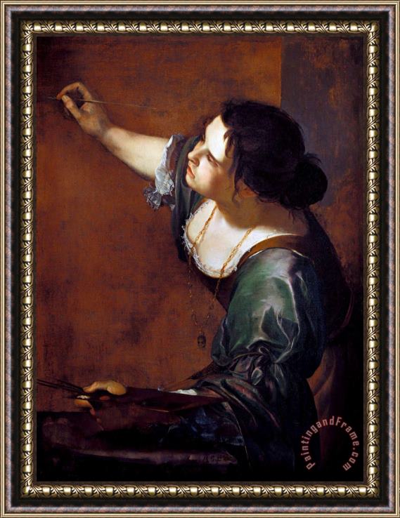 Artemisia Gentileschi Self Portrait As The Allegory of Painting Framed Painting