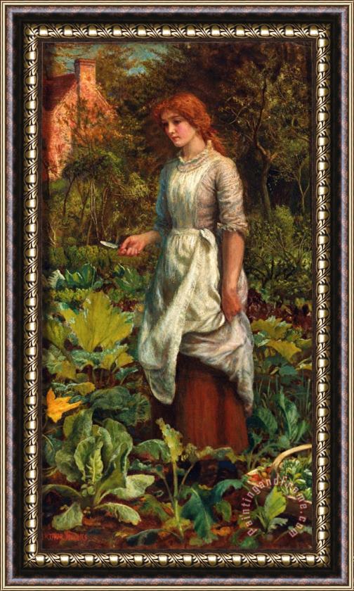 Arthur Hughes The Gardener's Daughter Framed Painting