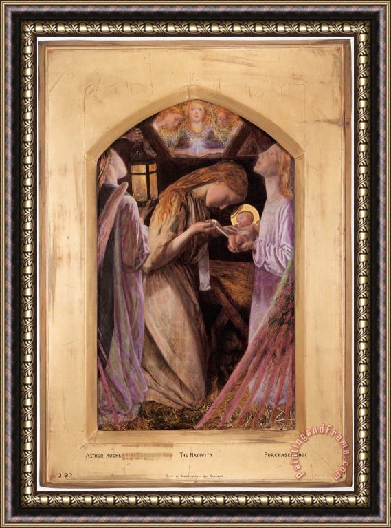 Arthur Hughes The Nativity Framed Print