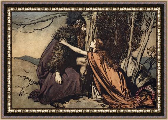 Arthur Rackham Father Father Tell Me What Ails Thee With Dismay Thou Art Filling Thy Child Framed Painting