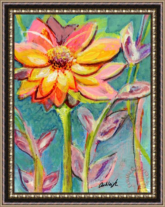 Ashleigh Dyan Moore One Pink Flower Framed Painting