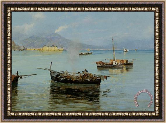 Attilio Pratella Porto De Napoli 1 of 2 Framed Painting