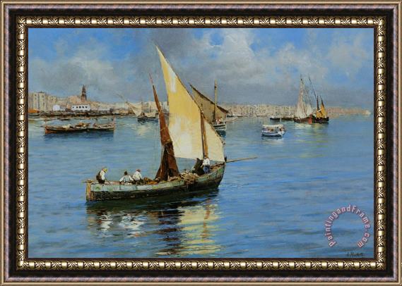 Attilio Pratella Porto De Napoli 2 of 2 Framed Painting