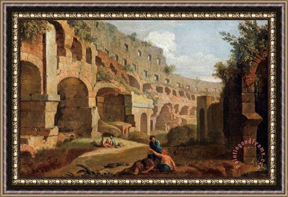 Attributed to Pietro F. Garoli Capriccio Framed Painting