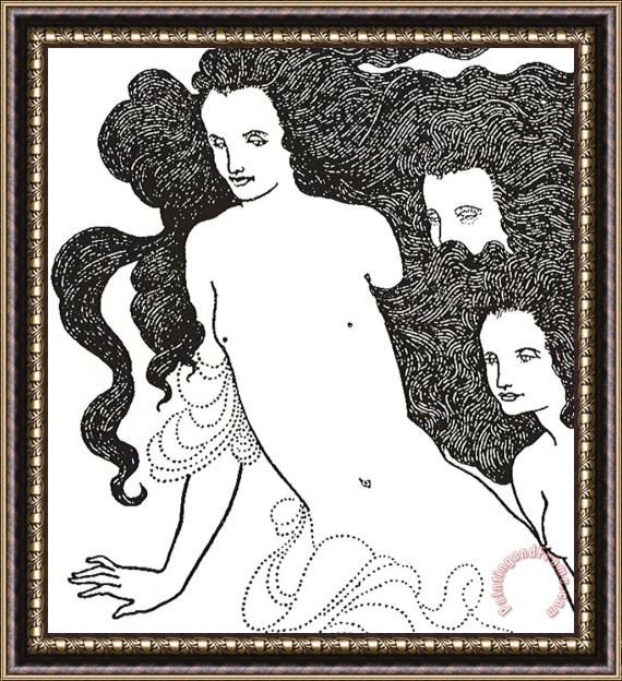 Aubrey Beardsley The Comedy Of The Rhinegold Framed Print
