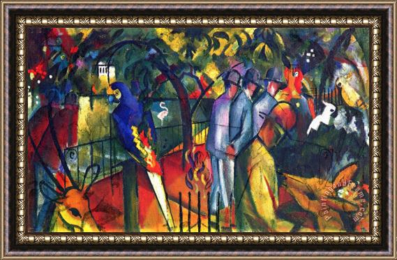 August Macke Zoological Gardens 1 Framed Painting