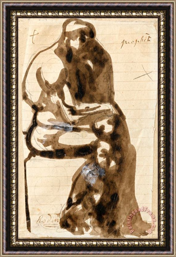 Auguste Rodin Prophete, Etude Pour Le Penseur Framed Print