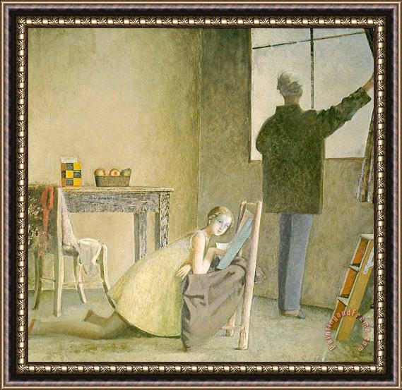 Balthasar Klossowski De Rola Balthus Painter And His Model 1981 Framed Painting