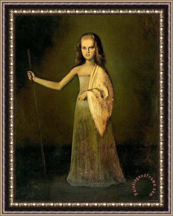 Balthasar Klossowski De Rola Balthus Princess Maria Volkonsky at The Age of Twelve 1945 Framed Painting