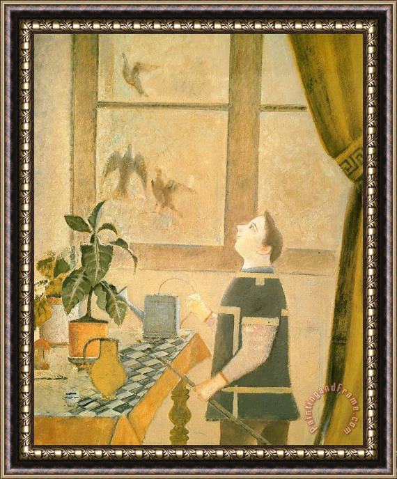 Balthasar Klossowski De Rola Balthus The Child with Pigeons Framed Painting