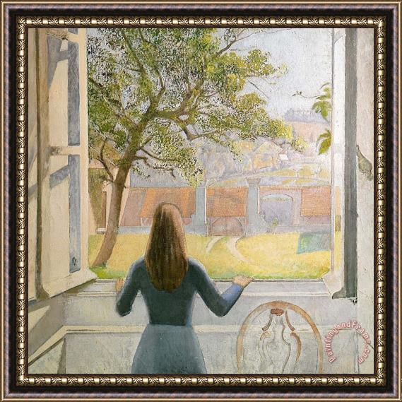 Balthasar Klossowski De Rola Balthus Young Girl at The Window 1957 Framed Print