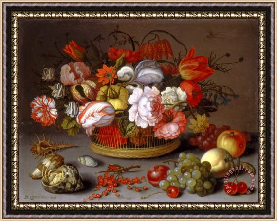 Balthasar Van Der Ast Basket of Flowers Framed Print