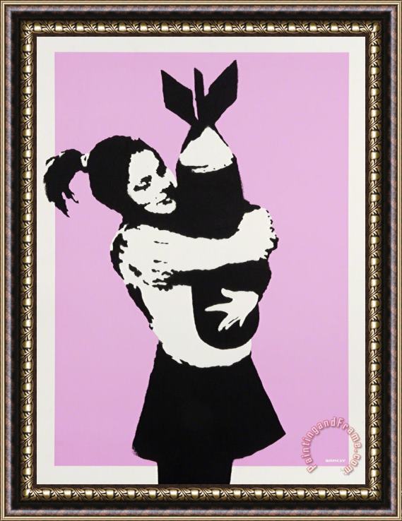 Banksy Bomb Love, 2004 Framed Print