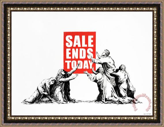 Banksy Sale Ends, 2017 Framed Painting