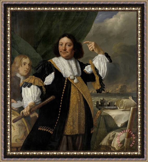 Bartholomeus Van Der Helst Portrait of Aert Van Nes (1626 1693), Vice Admiral Framed Print
