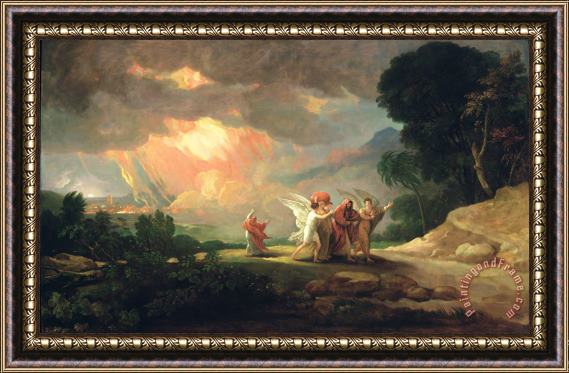 Benjamin West Lot Fleeing from Sodom Framed Print