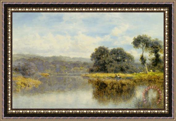 Benjamin Williams Leader A Fine Day on The Thames Framed Painting
