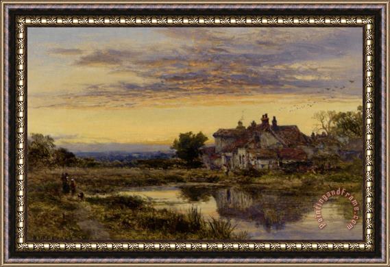 Benjamin Williams Leader A Lonely Homestead Framed Painting
