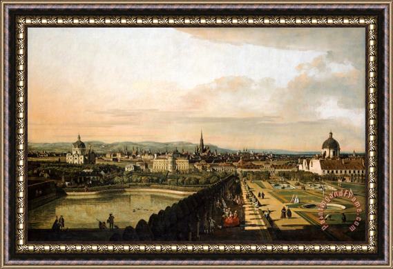 Bernardo Bellotto Vienna Viewed From The Belvedere Palace Framed Painting