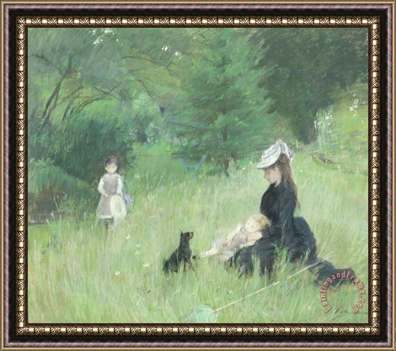 Berthe Morisot In a Park Framed Painting