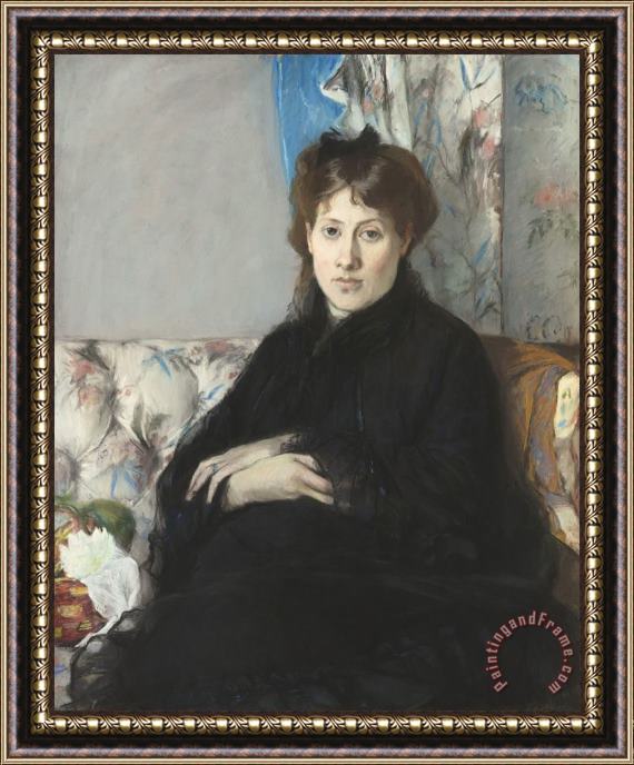 Berthe Morisot Portrait De Madame Edma Pontillon, Nee Edma Morisot, Soeur De L'artiste (portrait of Mme. Edma Pontillon, Nee Morisot, The Artist’s Sister) Framed Painting