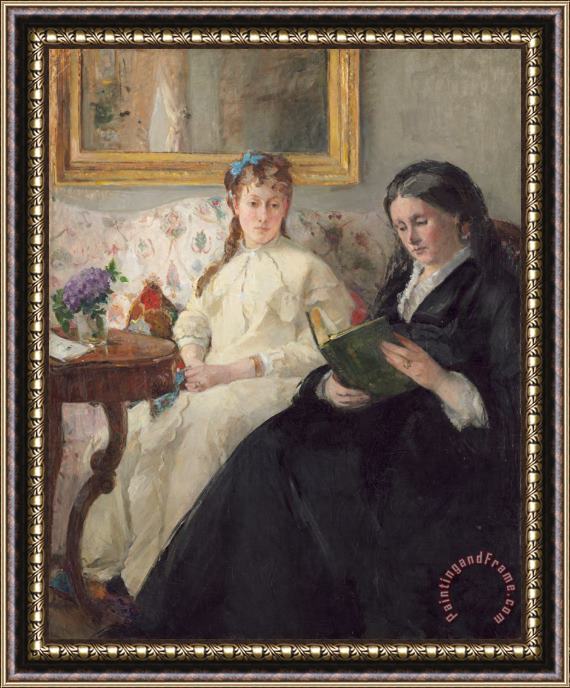 Berthe Morisot Portrait Of The Artist S Mother And Sister Framed Painting